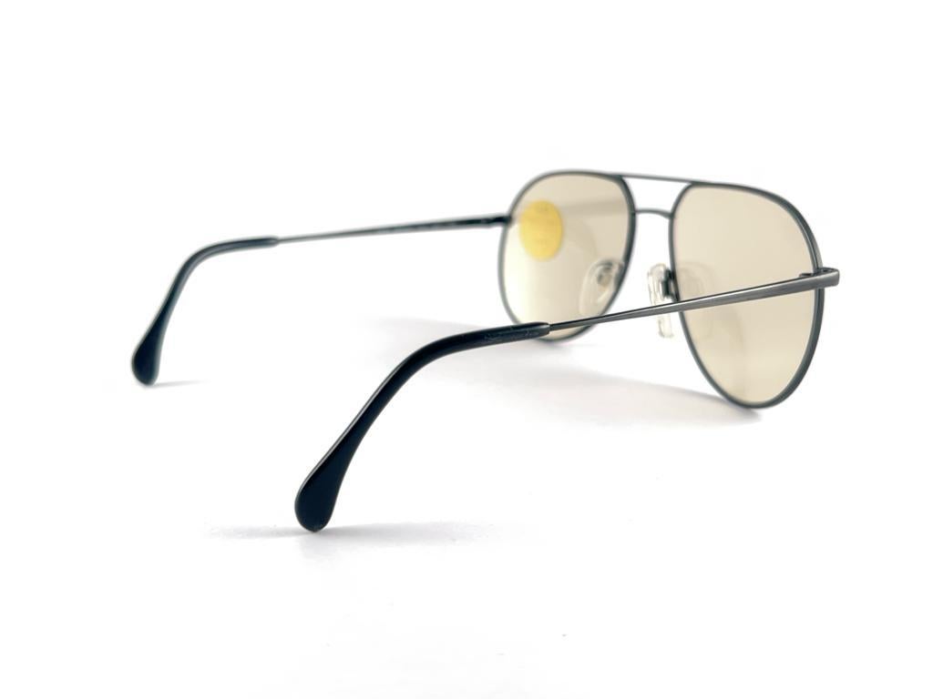 New Vintage Metzler 7945 Black Oversized Sunglasses Made in Germany In New Condition In Baleares, Baleares