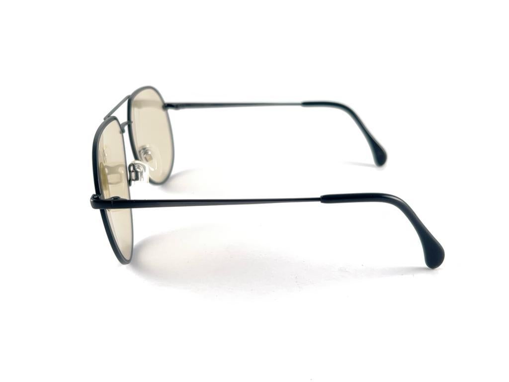 New Vintage Metzler 7945 Black Oversized Sunglasses Made in Germany en vente 1