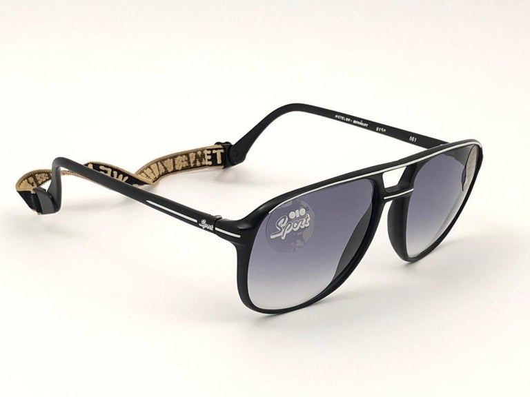 New Vintage Metzler Black Sports Sunglasses Made in Germany 1980's For
