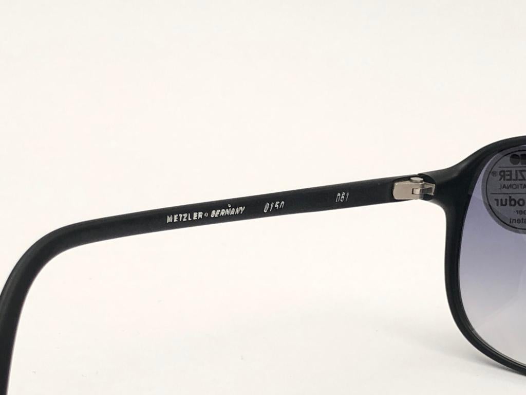 New Vintage Metzler Black Sports Sunglasses Made in Germany 1980's For Sale 3