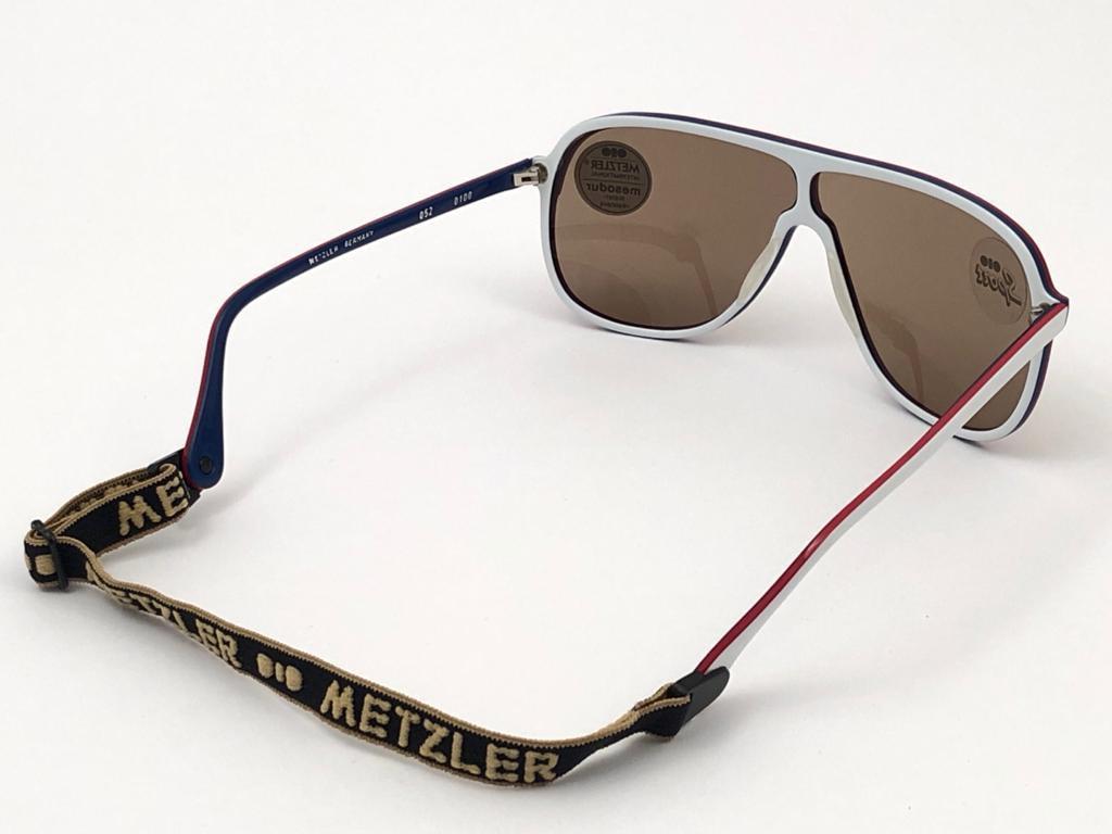 New Vintage Metzler Red & White Sports Sunglasses Made in Germany 1980's 2