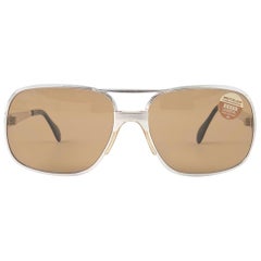 New Vintage Metzler Umbral Silver Sunglasses Made in Germany 1980's