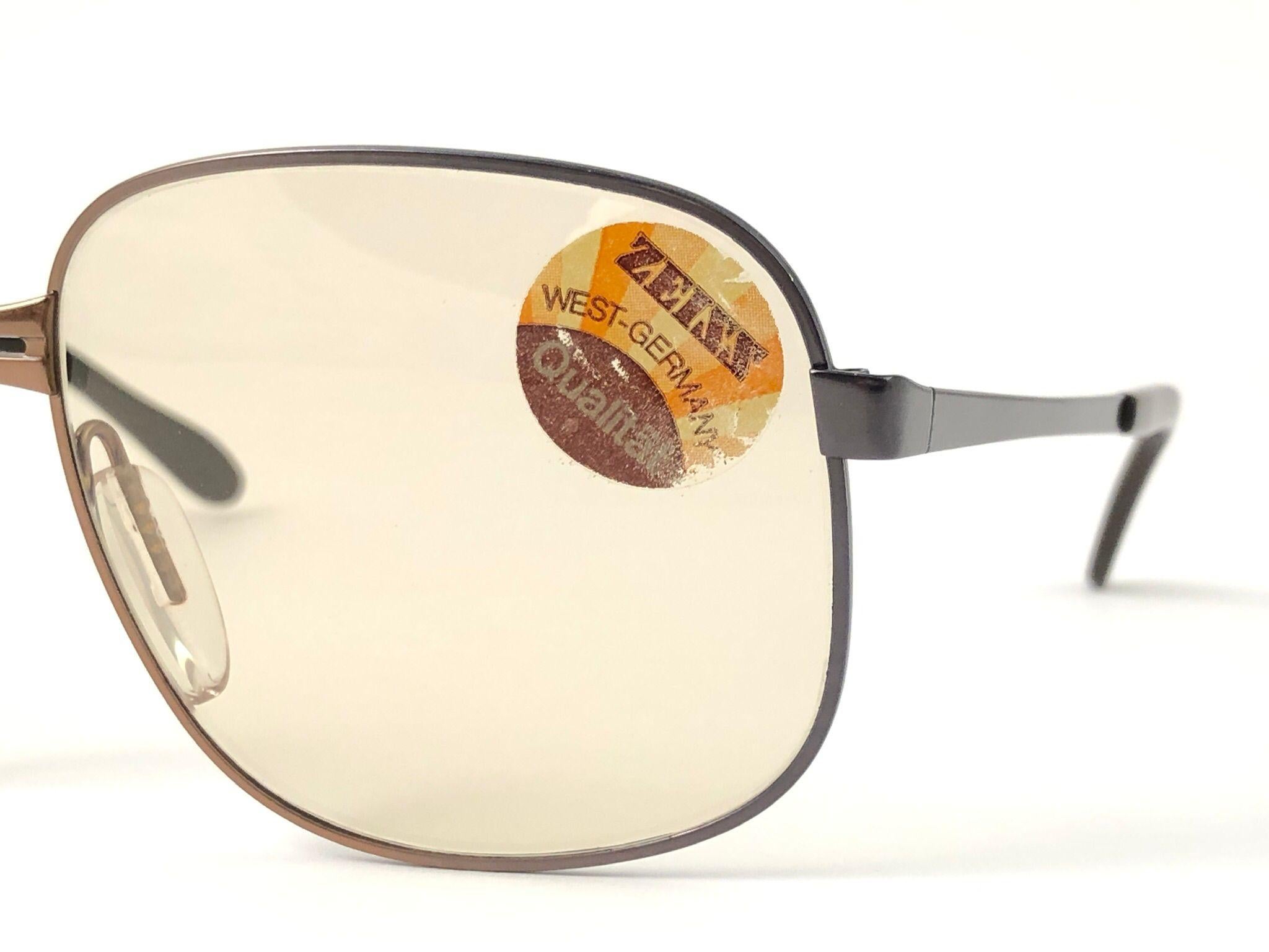 Neu Vintage Metzler Zeiss 9153 Übergroße Kupfer-Sonnenbrille Westdeutschland 1980er Jahre im Zustand „Hervorragend“ im Angebot in Baleares, Baleares