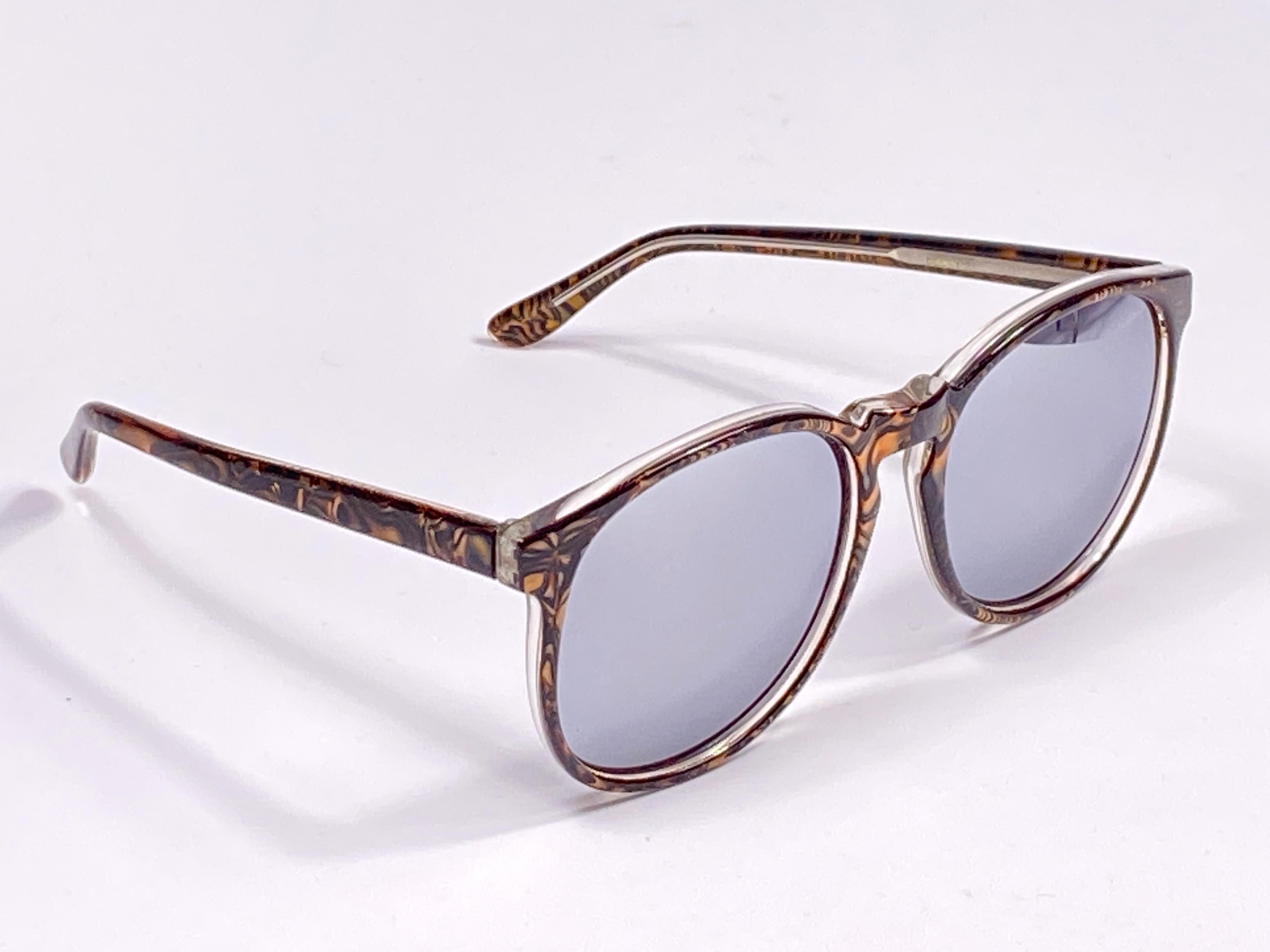 Women's or Men's New Vintage Michele Lamy Diffuse Mirror Print Oversized Sunglasses 