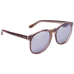 New Vintage Michele Lamy Diffuse Mirror Print Oversized Sunglasses