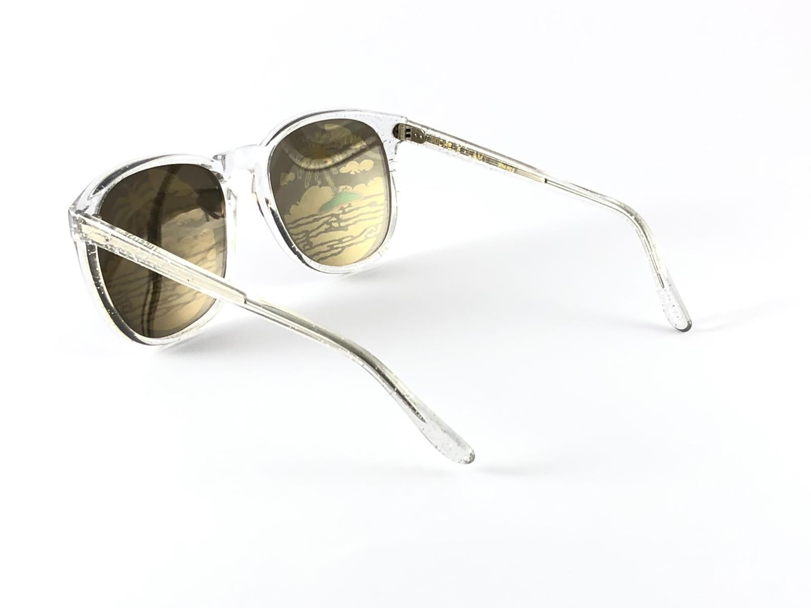 New Vintage Michele Lamy Translucent Frame Mirror Print Rick Owens Sunglasses  For Sale 2