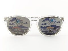 New Vintage Michele Lamy Translucent Frame Mirror Print Rick Owens Sunglasses