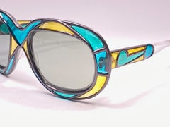 New Vintage Michelle Brevet 1950's Stained Glass Handmade in France Sunglasses