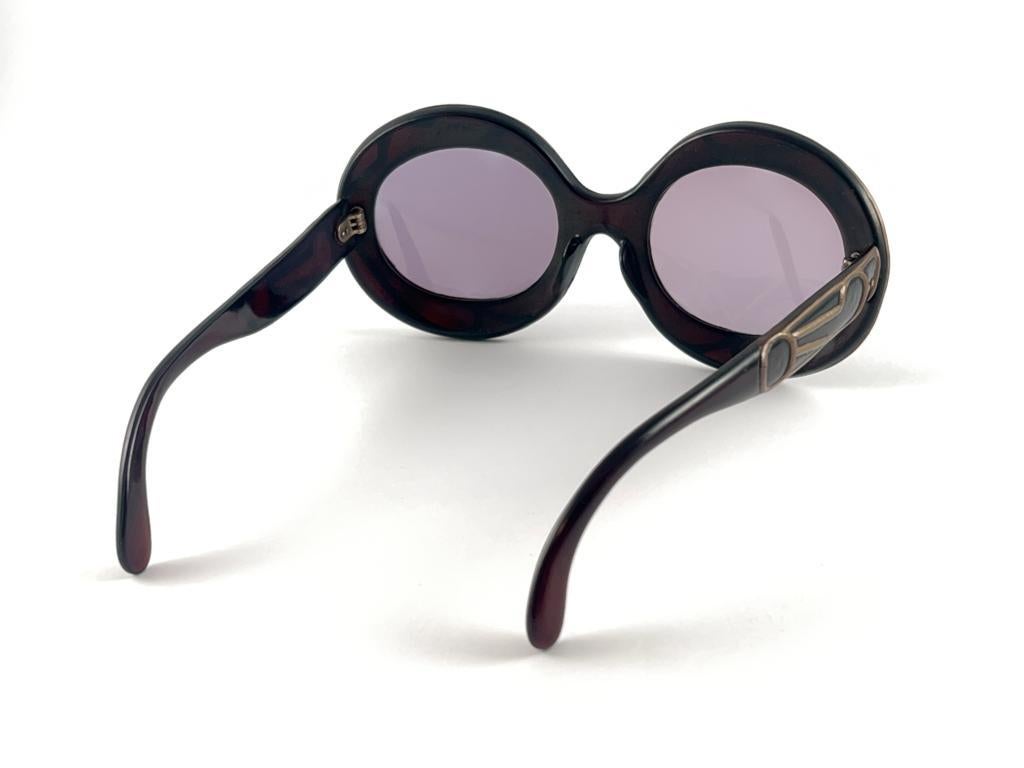 New Vintage Michelle Brevet 1950's Stained Glass Handmade in France Sunglasses 1