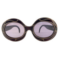 New Vintage Michelle Brevet 1950's Stained Glass Handmade in France Sunglasses
