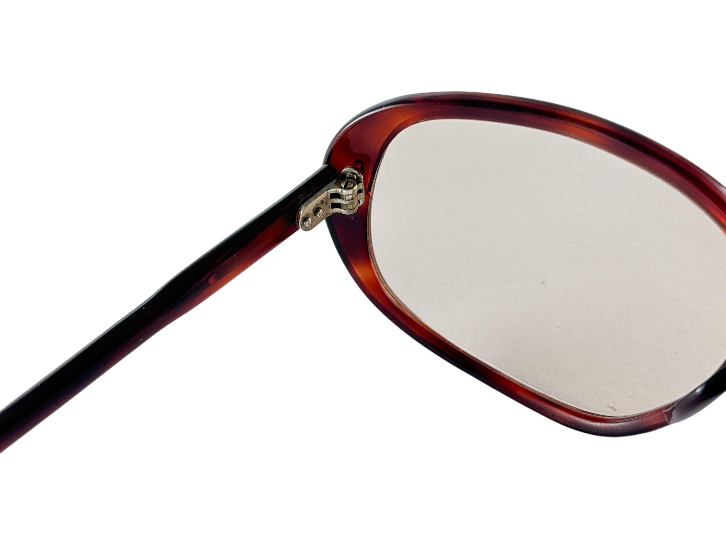 Gray New Vintage Midcentury Oversized Dark Tortoise Frame 1960'S Made In Italy For Sale