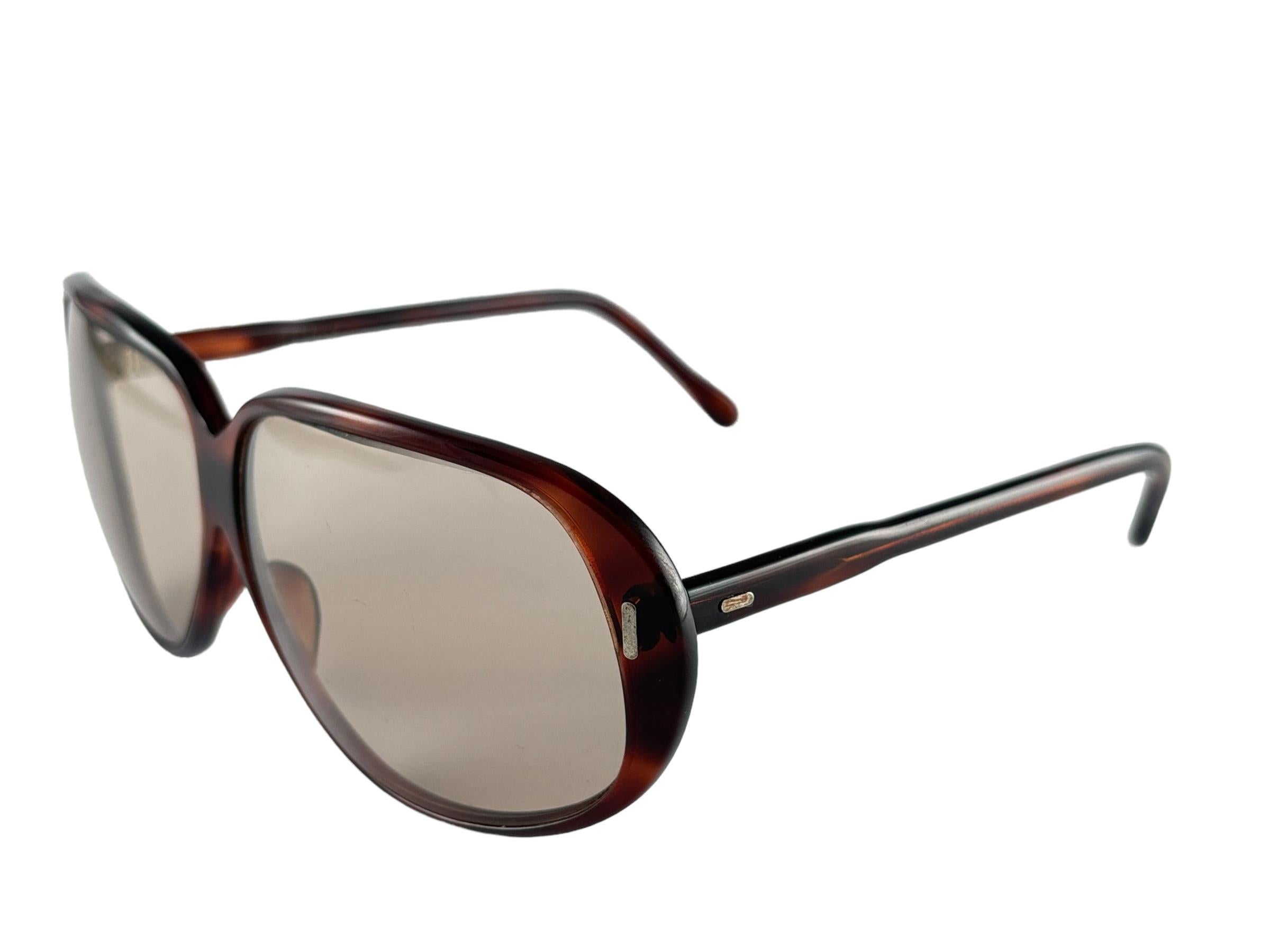 New Vintage Midcentury Oversized Dark Tortoise Frame 1960'S Made In Italy For Sale 1