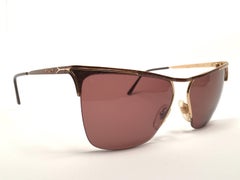 New Vintage Missoni Gold & Amber Sunglasses 1990's Made in Italy