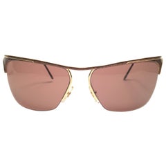 New Vintage Missoni Gold & Amber Sunglasses 1990's Made in Italy