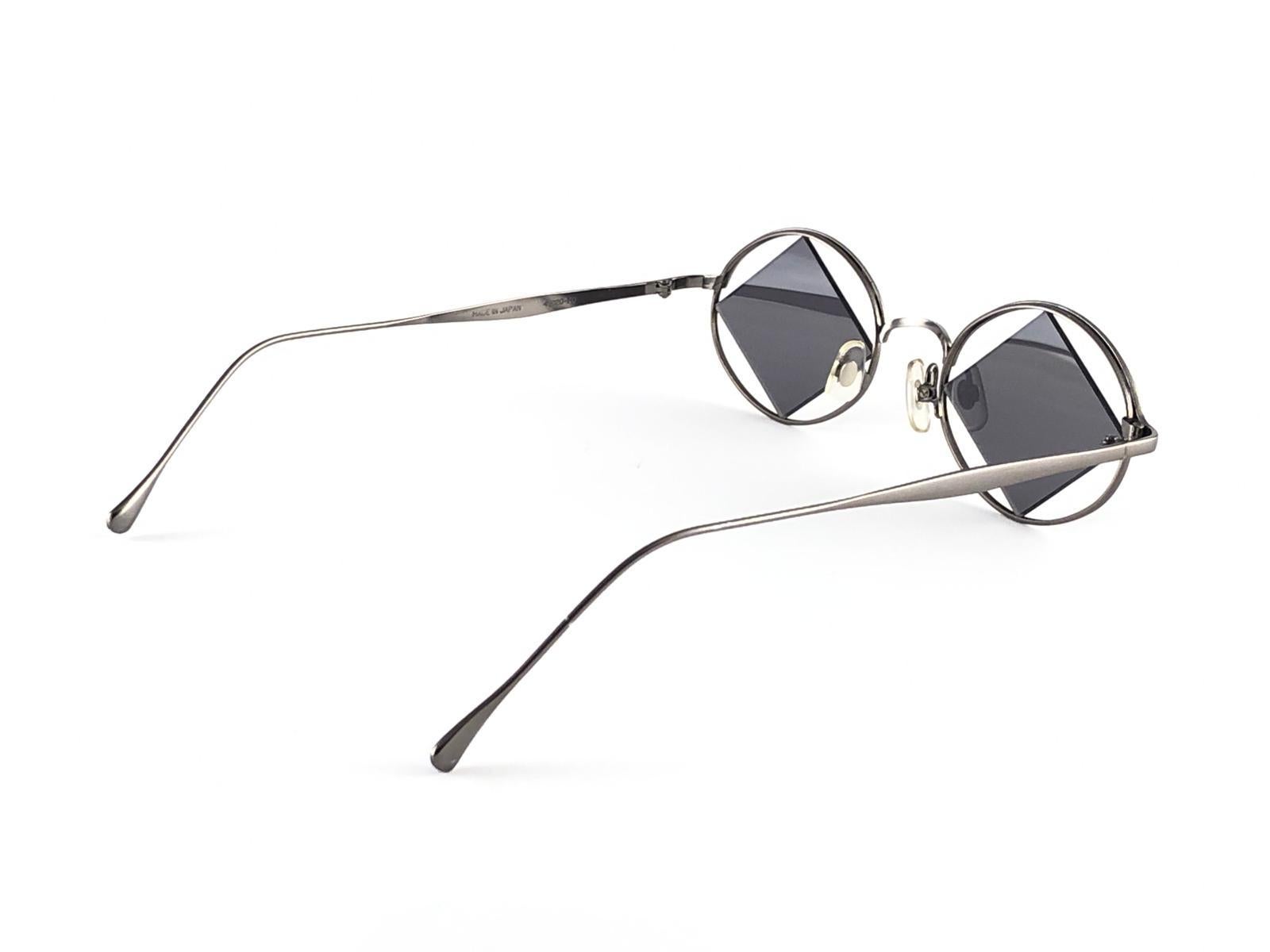 New Vintage Miyake Design Studio IM 402 Silver 1990 Made in Japan Sunglasses 2