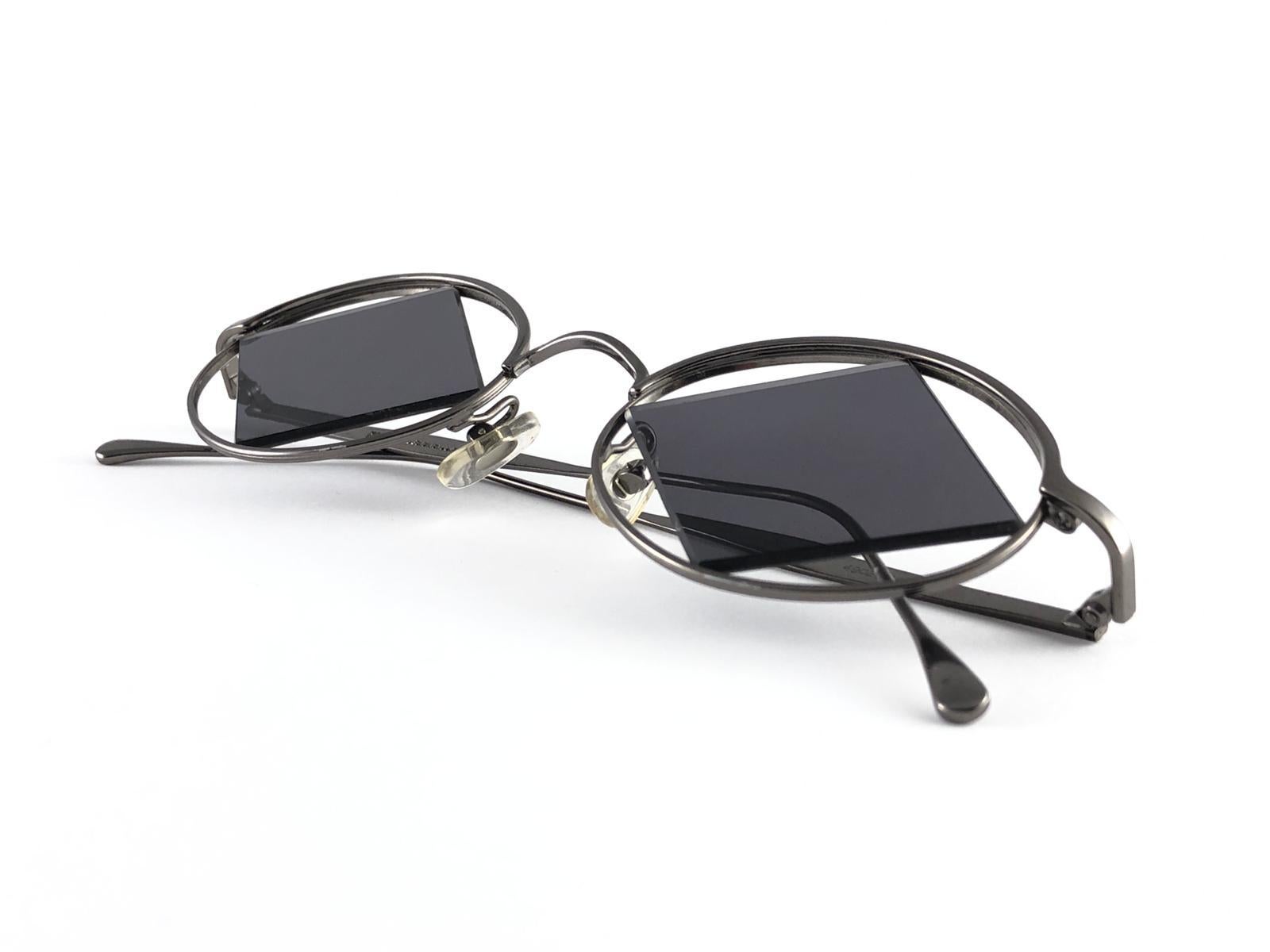 New Vintage Miyake Design Studio IM 402 Silver 1990 Made in Japan Sunglasses 3