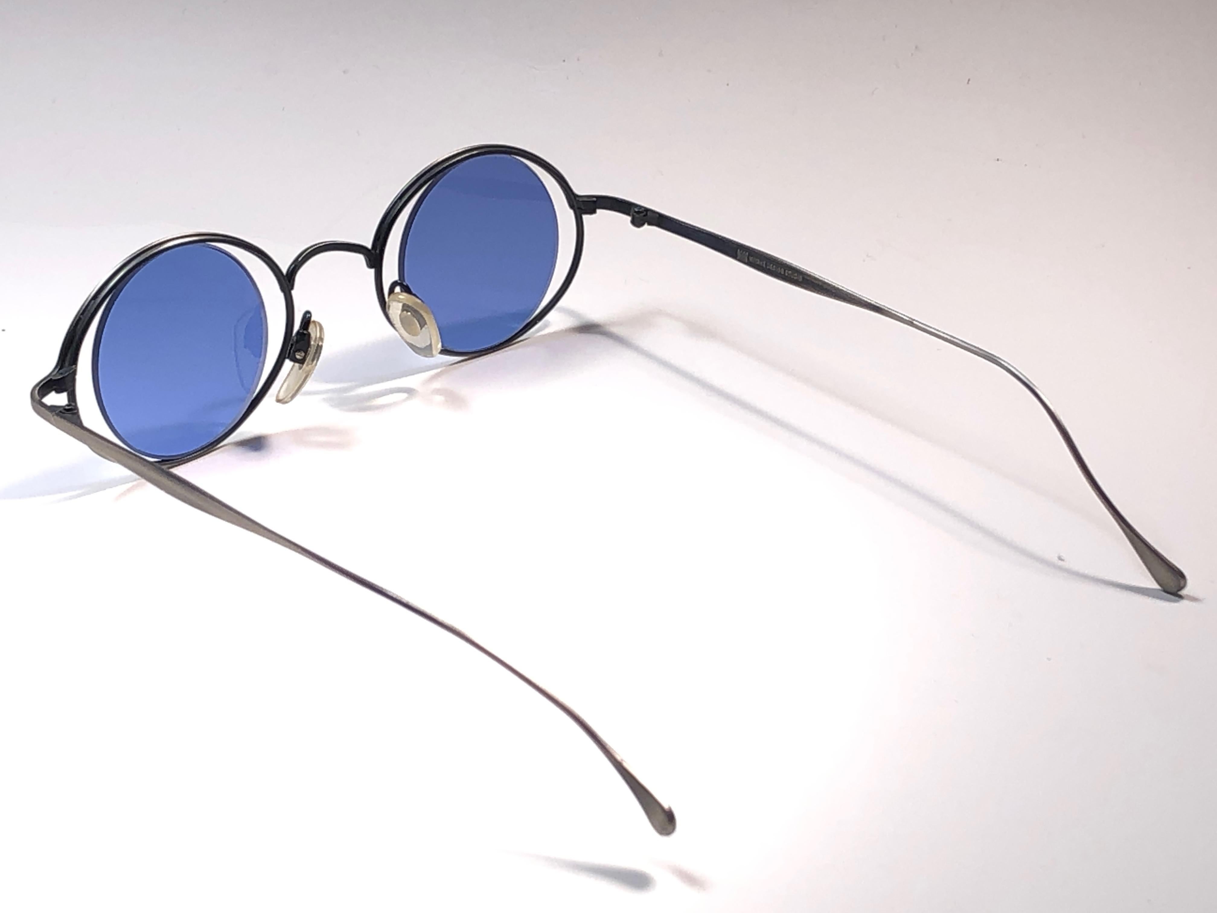 New Vintage Miyake Design Studio Matte M402 Silver 1990 Made in Japan Sunglasses 2