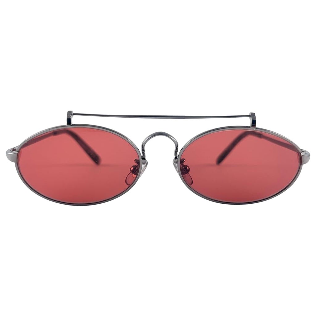 Nuevas gafas de sol Vintage Miyake Design Studio Metallic Silver Frame 90's Japan