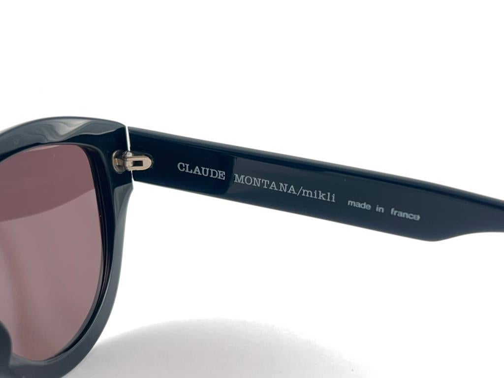 New Vintage Montana 520 Gold & Black Frame Gold Lenses Made In France Sunglasses For Sale 6