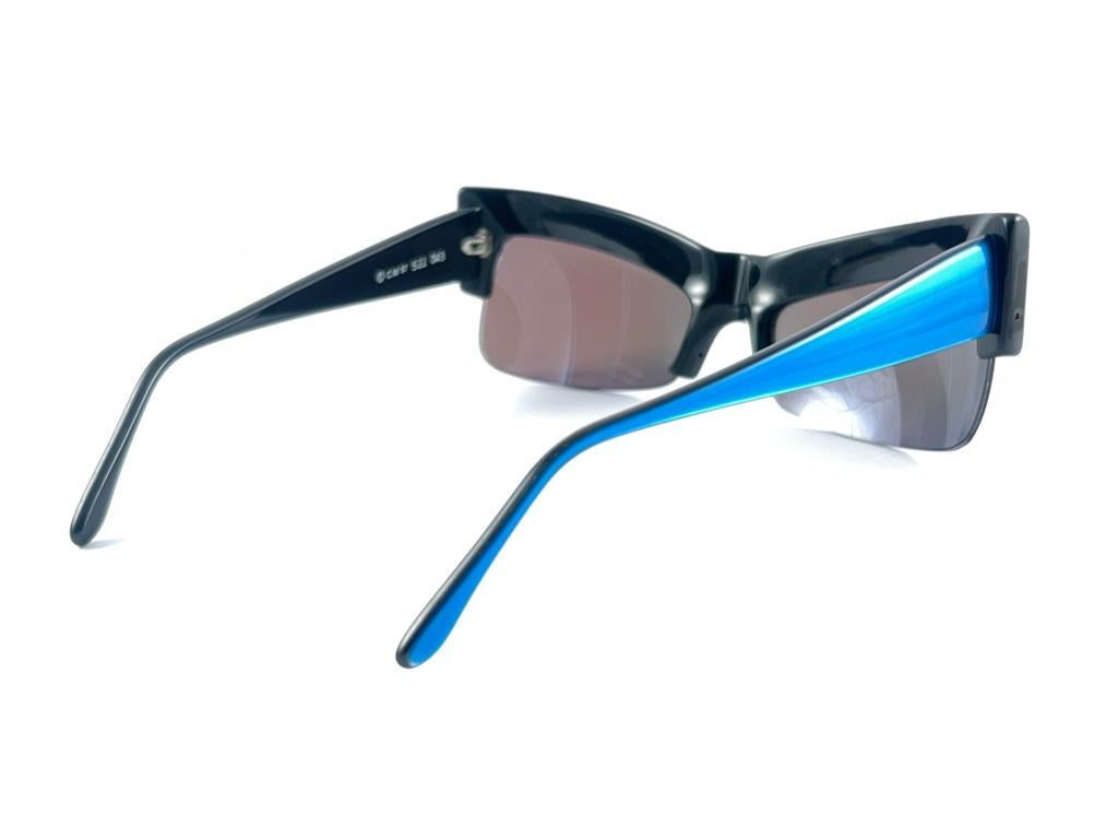 Nouvelles lunettes de soleil vintage Montana 522 à monture électrique bleue, fabriquées en France, années 80 en vente 1