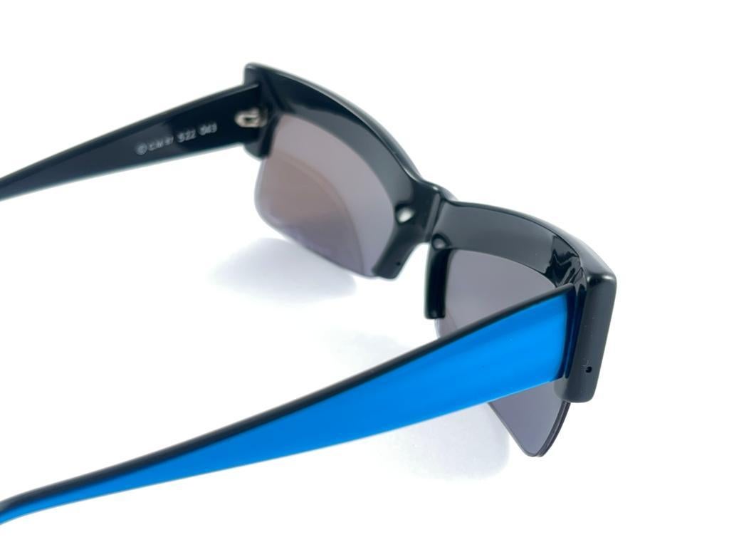 Nouvelles lunettes de soleil vintage Montana 522 à monture électrique bleue, fabriquées en France, années 80 en vente 5