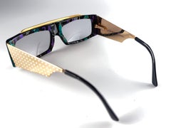 New Vintage Montana 553 Mask Mosaic & Gold Handmade in France Sunglasses 80's