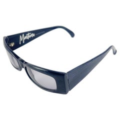 New Vintage Montana 5601 Mask Dark Blue Handmade in France Sunglasses 1980
s