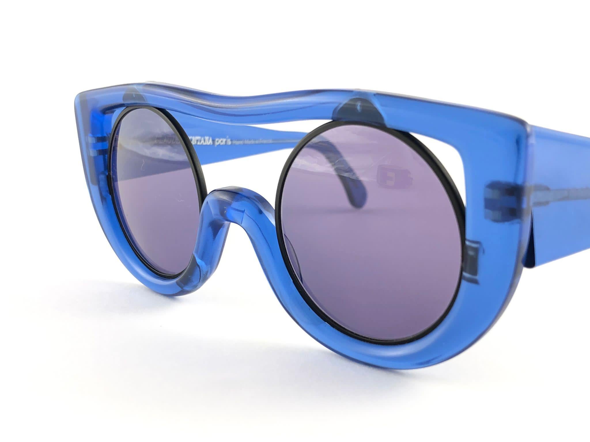 electric blue glasses frames