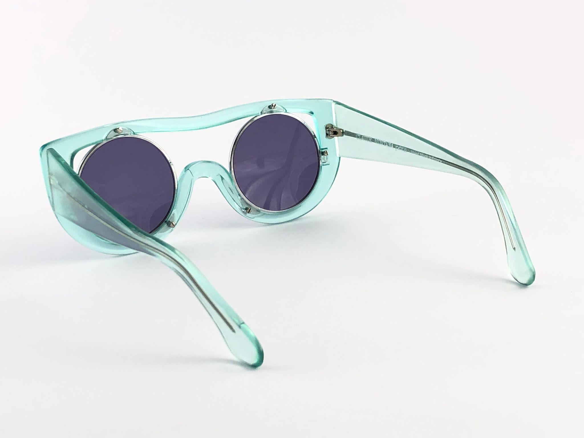 New Vintage Montana 564 Mint Green Handmade in France Sunglasses 1980's For Sale 1