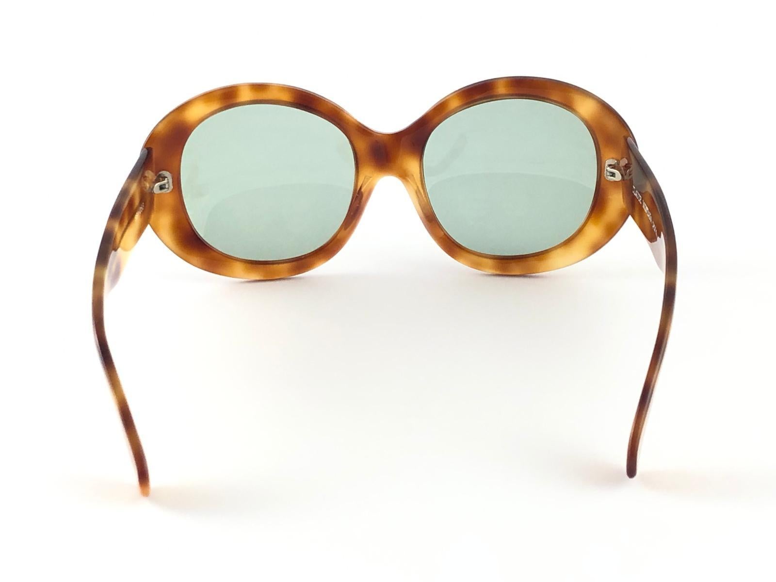 New Vintage Montana 581 Oval Tortoise Handmade in France Sunglasses 1990 For Sale 5