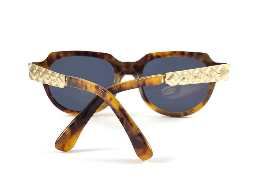 New Vintage Montana 589 Tortoise & Gold Handmade in France Sunglasses 1980'S For Sale 9