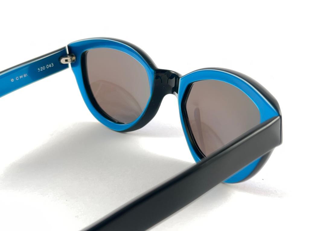 New Vintage Montana Black Frame Polarised Lenses Hand Made France 80S Sunglasses For Sale 5