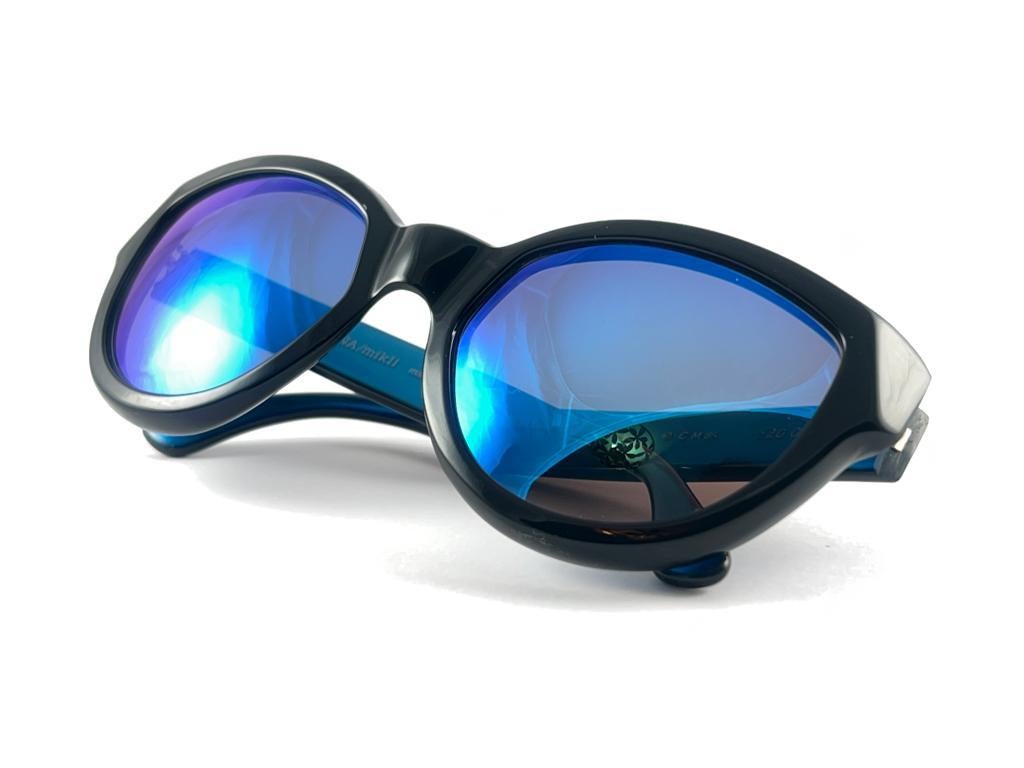 New Vintage Montana Black Frame Polarised Lenses Hand Made France 80S Sunglasses For Sale 8
