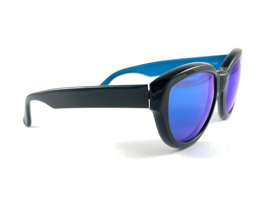 Nouvelles lunettes de soleil vintage Montana à monture noire, fabriquées à la main, années 80 Neuf - En vente à Baleares, Baleares