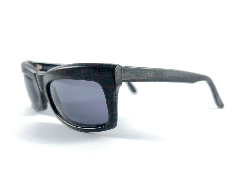 New Vintage Montana CM 86 Marbled Grey Lenses Hand Made France 80'S Sunglasses In New Condition For Sale In Baleares, Baleares
