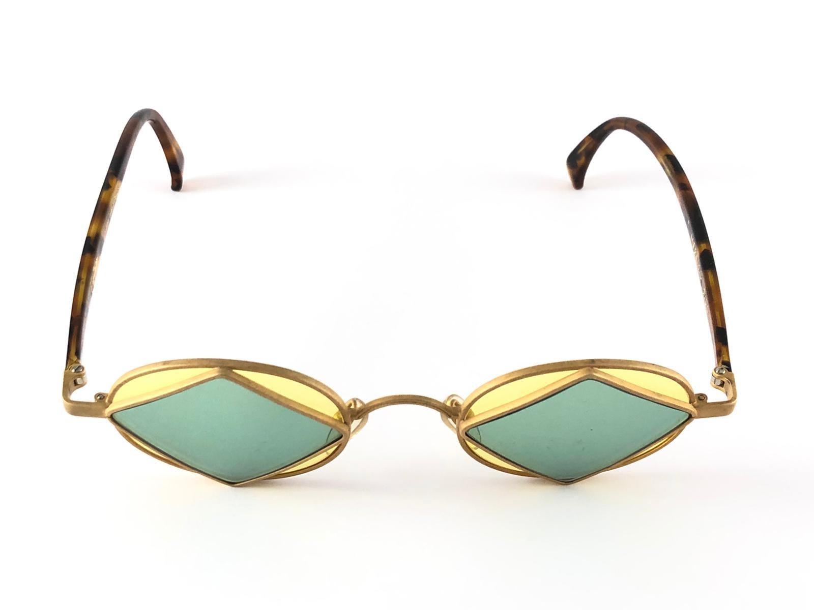 New Vintage Montana M654 Gold Handmade in France Sunglasses 1990 Neuf - En vente à Baleares, Baleares