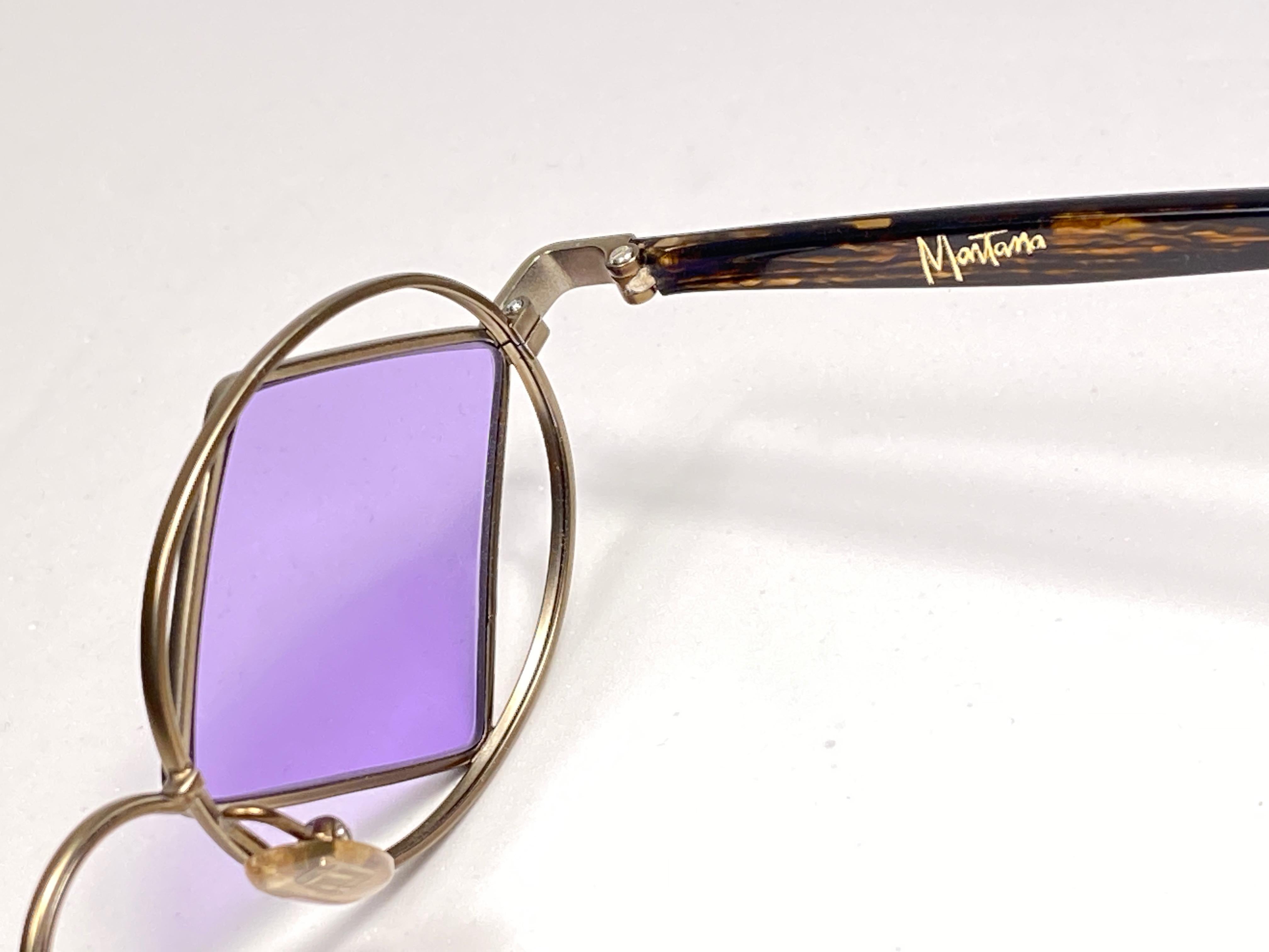 New Vintage Montana M654 Silver Handmade in France Sunglasses 1990 In New Condition In Baleares, Baleares