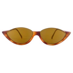 New Vintage Montana Tortoise Cat Eye  Frame Gold Lenses 80'S France Sunglasses
