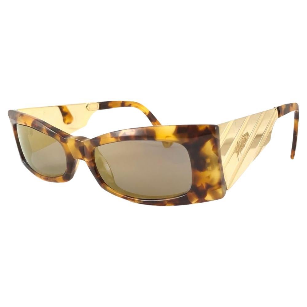 New Vintage Montana Tortoise & Gold 588 Handmade in France Sunglasses 1990 en vente