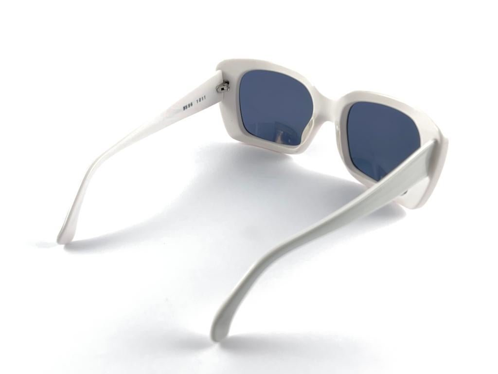 New Vintage Montana White Pearl 5596 Handmade in France Sunglasses 1980's For Sale 4