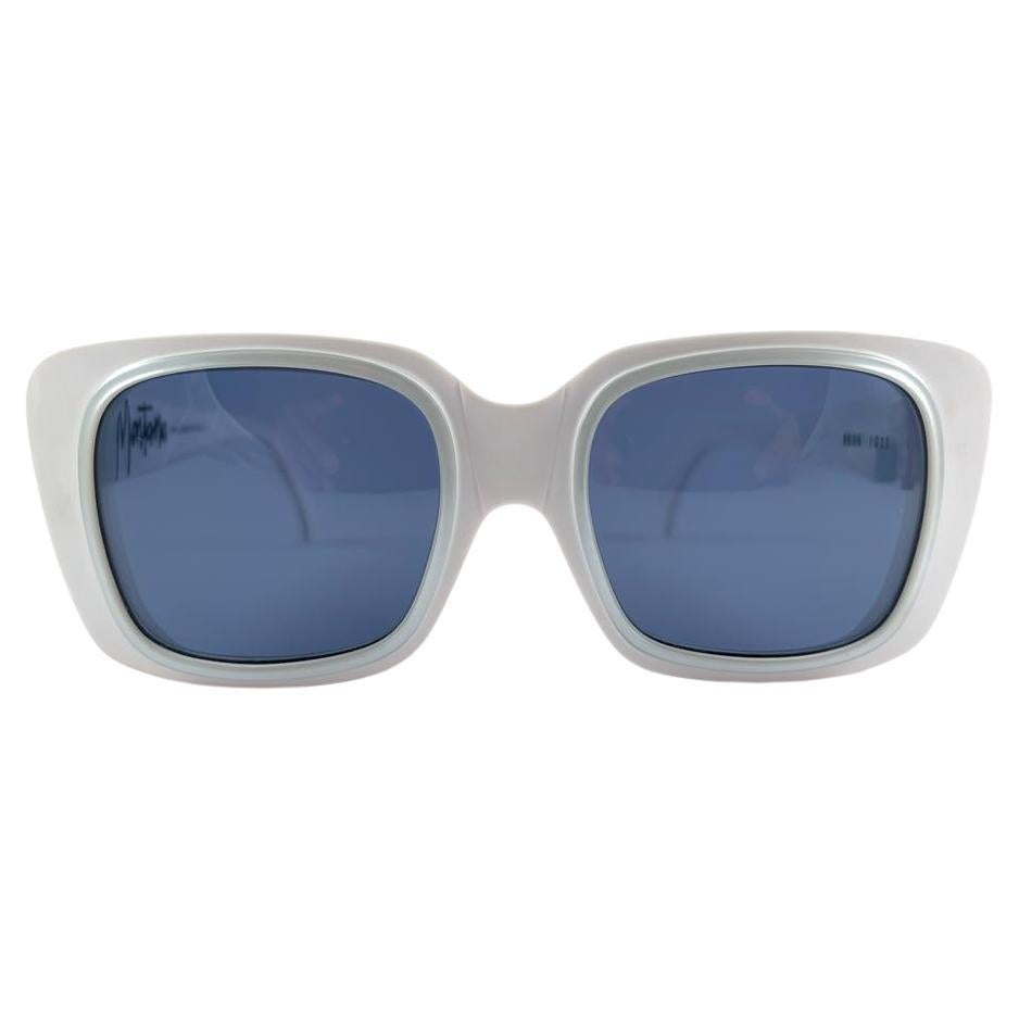 Nouvelles lunettes de soleil vintage Montana blanches 5596 fabriquées à la main en France, années 1980 en vente