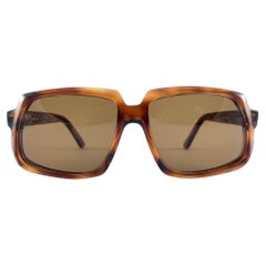 New Vintage Montclair Translucent Tortoise Brown Lenses 60'S France Sunglasses