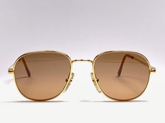 New Vintage Moschino By Persol M17 Gold Mirror Sunglasses Made in Italy