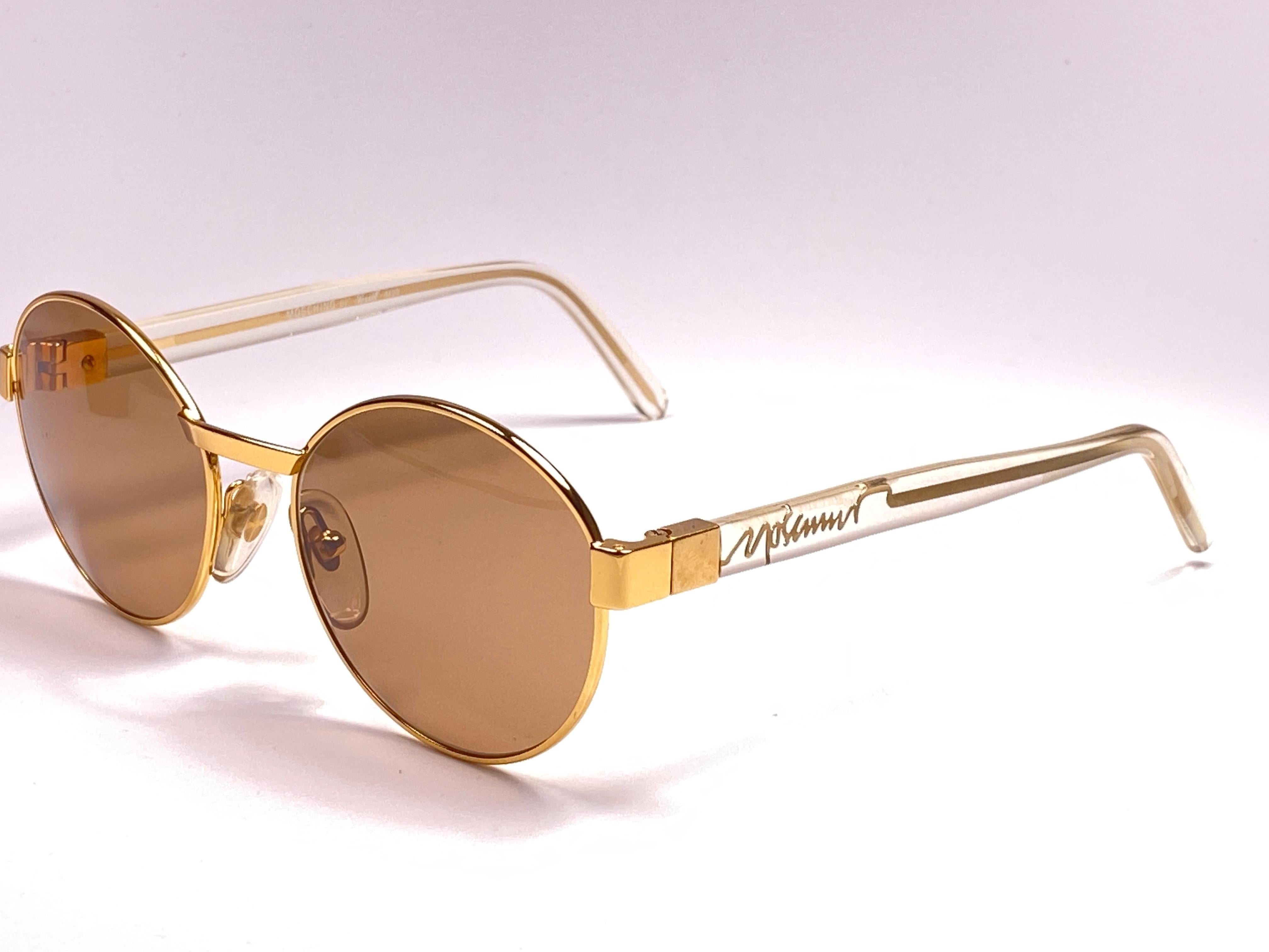 moschino gold sunglasses