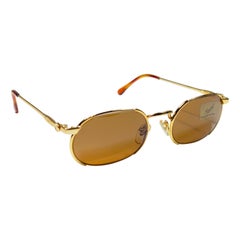 New Vintage Moschino By Persol MM483 Small Frame Gold 1990 Sunglasses Italy