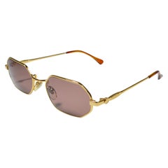 New Retro Moschino MM134 Small Gold 1990 Sunglasses Made in Italy