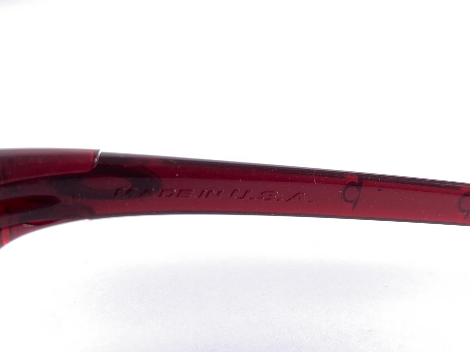 New Vintage Oakley Burgundy Frame Rose Lens 2000's Sunglasses For Sale 1