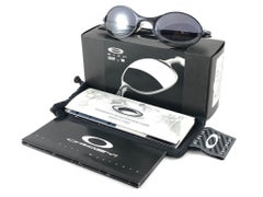 New Vintage Oakley E Wire 2.1 Black Black Iridium Lens 2001 Sunglasses
