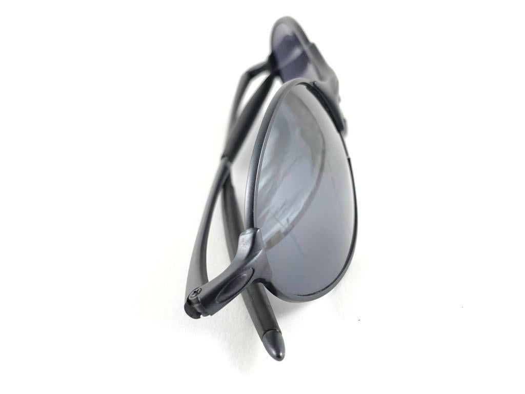 New Vintage Oakley E Wire 2.1 Black Black Iridium Lens 2001 Sunglasses  In New Condition In Baleares, Baleares