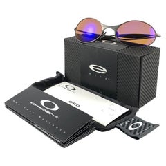 Oakley E Wire lunettes de soleil vintage neuves rouges et noires avec lentille en Iridium 2001 